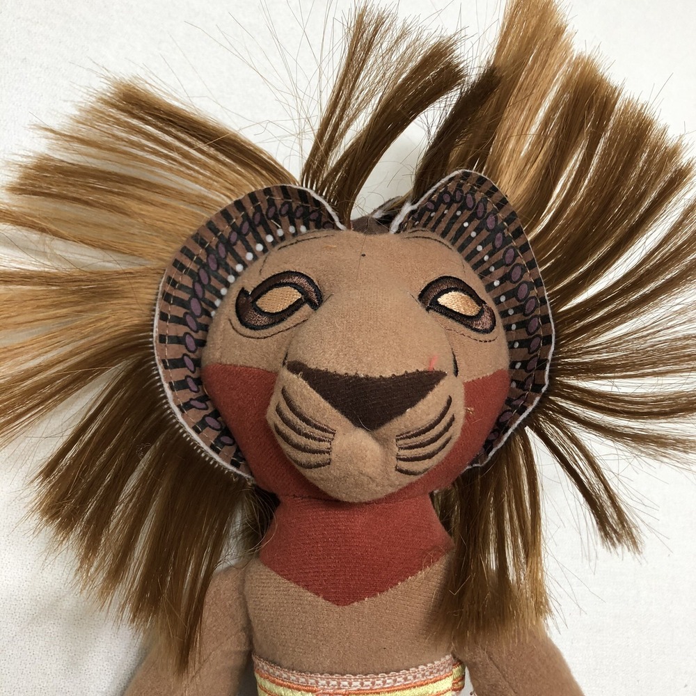 2001 Disney The Lion King Broadway Musical Simba Plush 12 Inch Theater Souvenir